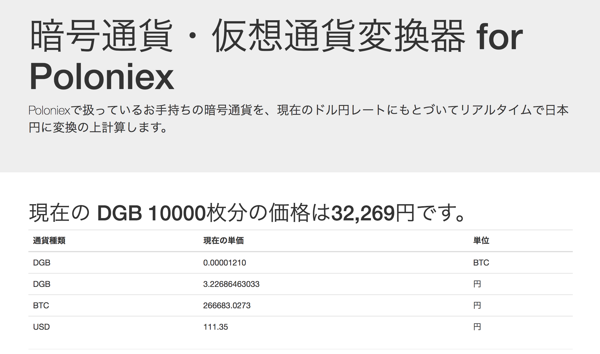 仮想通貨の価格:0.06BTC”って分かんないから簡単に換算できるウェブアプリを作ったよ！ | G線上のきりん